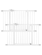 Babelio Baby Gate, 29-48 Inch Auto Close Pet Gate, Easy Install Pressure-Mounted Safety Gate, Extra Wide Pet Gate for Stairs and Doorways, 2 Pack White