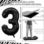 GOER Number 23 Balloons for 23rd Birthday Party Decorations,42 Inch Jumbo Foil Helium 32 Balloons for 32nd Birthday Party Decoration (Black)