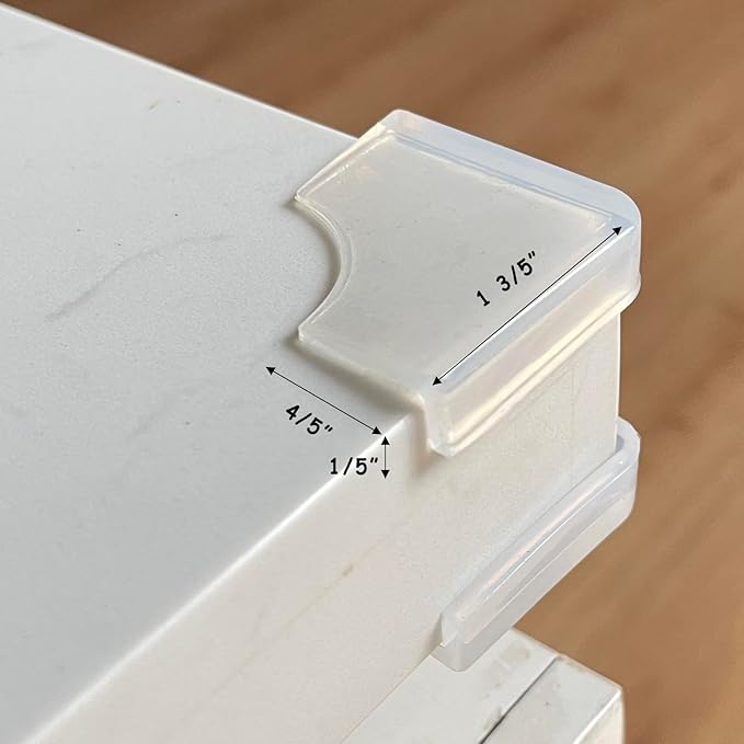 Food-Graded Silicone Clear Corner Protectors, Baby Proofing Table Edge Guards, Pre-Tapep Adhesive Soft for Kids Child Safety Proof, Cabinets Counter Furniture Bumpers (4, 1/5x4/5 in (Width))