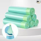 VISATOR Portable Travel Potty Chair Liners Bags Universal with Drawstring, 90 PCS (18 * 20INCH) (Green)