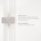 Ubbi Safety Bundle, Safeguarding and Baby Proofing Set, Includes 36 Outlet Covers, 16 Table Corner Protectors and 2 Pinch Guards, Child Safety Kit, Taupe