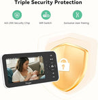 Video Baby Monitor with Camera and Audio,5'' Screen,720P,No Wifi or Free App Mode,Pan-Tilt-Zoom,Lullabies,Feeding Remind,Night Vision,VOX/ECO,2-Way Talk,1500ft Long Range,Easy Setup,30H Battery