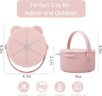 Snack Cups for Toddlers, Baby Snack Containers, Silicone Toddler Snack Cups No Spill, Food Catcher with Lid & Bucket-like Handle, BPA Free & Dishwasher Safe, 9 Ounce Lilac