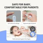 HubiBaby 3 in 1 Baby Nose Cleaning Tweezer Booger Remover and Baby Ear Wax Removal Tool with Soft Silicone Dual Ear Wax and Safe Nasal Picker for Newborns Infants & Toddlers