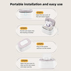 Wipe Warmer and Baby Wet Wipes Dispenser | Wipes Warmer for Newborn Baby Fast Top Heat | USB Travel & Portable Wipe Warmer with Light, Spring, Safety Lock | Wet Wipes Warmer for Bathroom 3 Temperature