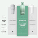 Momcozy Portable Milk Warmer for Travel – Dual Heating Modes for Breast Milk & Water, Portable Bottle Warmer with Fast Heating & Long Battery Life, 17 Ounces Large Capacity to Meet Your All-Day Needs