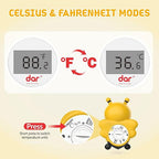 Baby Bath Thermometer, Digital Water Temperature Thermometer with 3 Color Backlit and Temperature Warning, Safety Bath Tube Thermometers Floating Toy for Infant, Toddler（Bee）