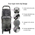 Front Height Adjustable Winter Waterproof Stroller Bunting Bag,Winter Stroller Blanket,Good for M6-48 Toddler