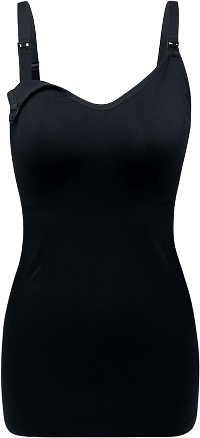 Womens Maternity Nursing Tank Cami for Breastfeeding with Adjustable Straps