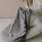 Baby Lounger - Snuggle Cozy Me Infant Lounger for Newborns | Flannel Cover, Breathable Soft, Portable Awake-Time Pad, Essential Baby Gift -Grey