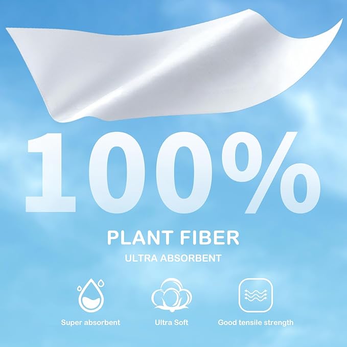 Dry Wipes - HAPPY BUM Baby Wipes, Large Baby Wipes, Wet and Dry Use, Unscented Tissues for Sensitive Skin (600 Count)