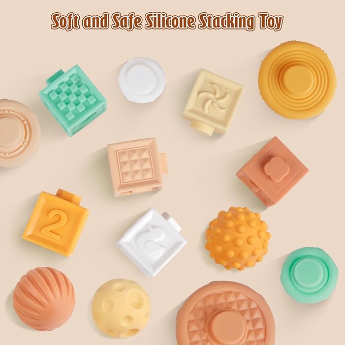 Musical Instruments Wooden for Kids 1-5 Year, Percussion Instruments Music Toy Set with Tambourine, Handbells, Clarinet, Sounder for Toddlers, Montessori Educational Toys for Baby (Natural Color)