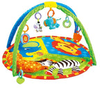Baby Toddler Fold Acctivity Gyms Play Mats Colorful Baby Play Pad with Animal Toys, Lion