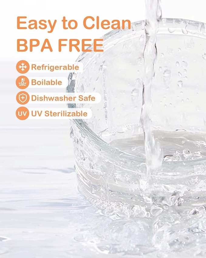 Baby Food Maker, HEYVALUE 13-in-1 Baby Food Processor Set, Fruit, Vegatable, Meat, Puree Blender with Baby Containers, Food Freezer Tray, Silicone Spoons, Spatula (Gray)