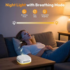 Portable Sound Machine for Travel, White Noise Sound Machine for Sleeping, 52-Hour Lasting Mini Noise Machine with 21 Quality Non-looping Sounds, Headphone Jack, Memory, Timer for Adults,Hotel (White)