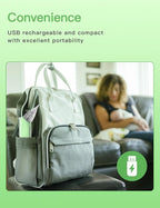 Baby Nasal Aspirator, Electric Nose Sucker with 5 Levels Suction, Soothing Light & Nursery Rhymes (Green)