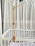 Wooden Baby Crib Mobile Arm, 31 Inch, Solid Beech Wood, 360° Rotatable, Whale Design, Adjustable, Anti-Slip, Mobile Hanger for Crib, Nursery Decor for Boys & Girls, Gift Accessories