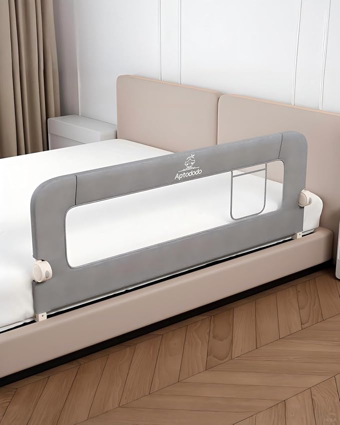 59" Upgraded Bed Rail for Toddlers with U-Shape Base, Toddler Bed Rails with More Stable and Secure, Fit for Twin, Full, Queen Size Bed,High/Low Mattresses, Box/Platform Bed