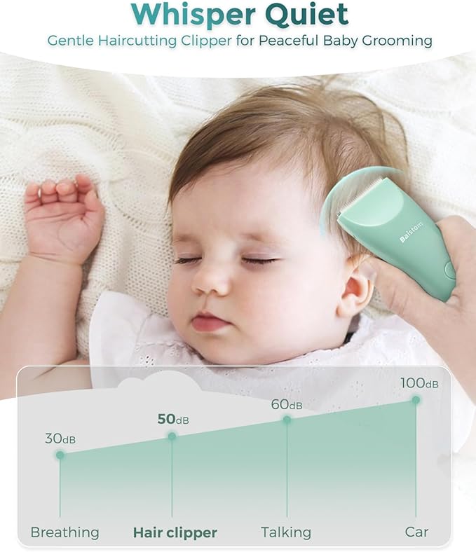 Baby Hair Clippers, Quiet & Dual-Mode Hair Cutting for 0-12, Waterproof Rechargeable & Cordless Hair Trimmer for Infant Toddler & Kids