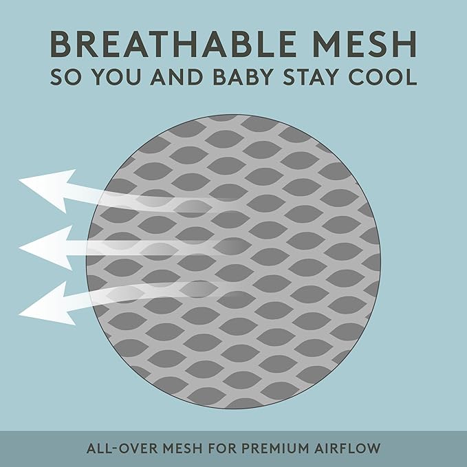 Baby Tula Explore Carriers - Breathable Baby Carrier Newborn to Toddler - Adjustable Toddler Carrier - Multiple Ergonomic Positions Front and Back - Ergonomic Fit for 7-45 lb - Mesh, Overcast