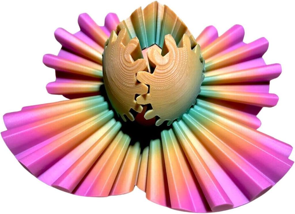 Gear Ball for ADHD 3D Printed Gear Ball Steampunk Whirling Wonder Fidget Toy Gearsphere Gear Ball for Stress and Anxiety Relaxing Fidget Ball Ideal for Sensory Needs and Autism (Candy)