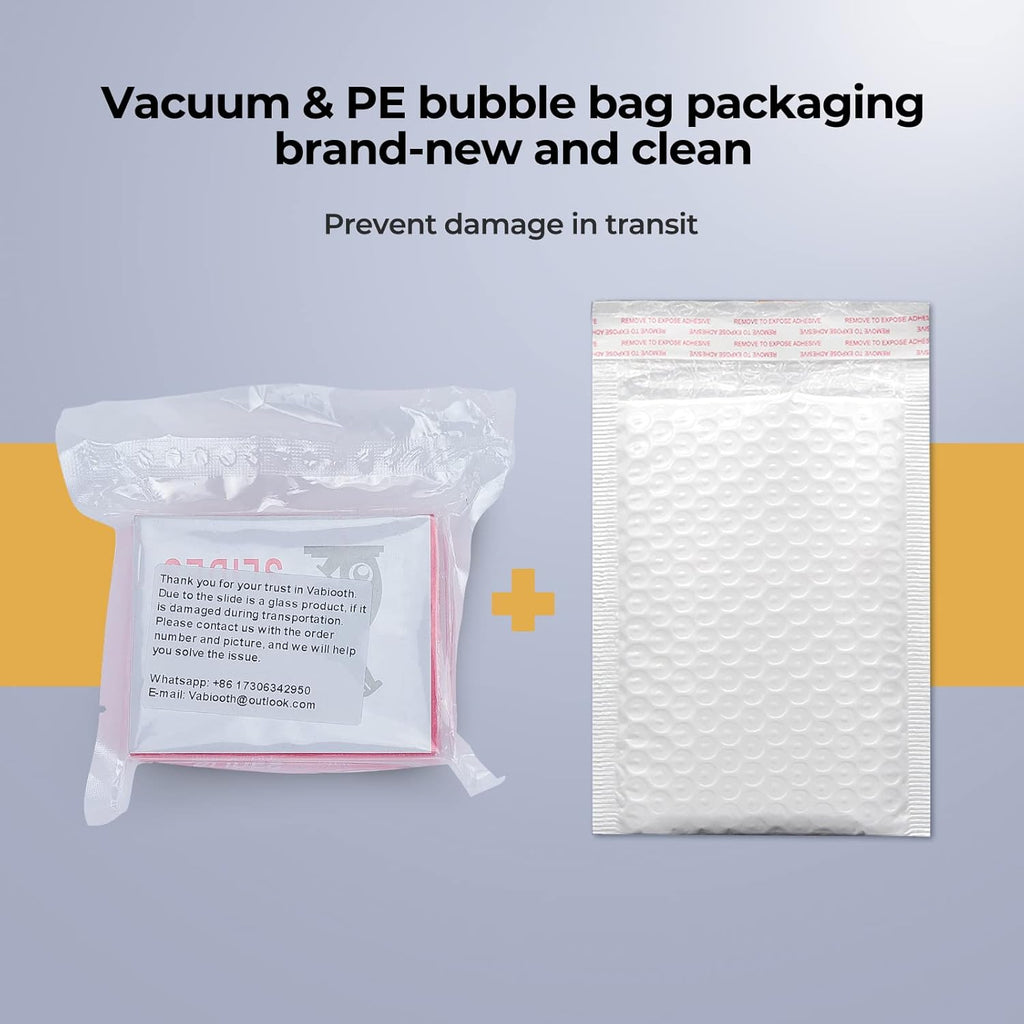 Rounded Edge Microscope Slides Kit, 50 Pcs Pre-Cleaned Blank Microscope Slides and 100 Pcs 22x22mm Square Coverslips Cover Glass for Monocular Binocular Trinocular Microscopes