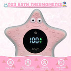 TKY Baby Bath Thermometer with Floating Toys - Digital Water & Room Temperature Monitor, Rechargeable Thermometer with Alerts for Newborn Bath Essentials, Infant Safety