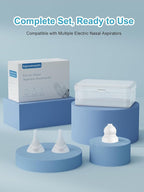 3 Pack Silicone Nasal Aspirator Tips for Babies & Toddlers, Gourd, Funnel & Flat Nozzles, Compatible with GROWNSY, Watolt, LittleTora, HEYVALUE, Cocobela, HailiCare, KIDIRA, TEQIN, X-Bosak