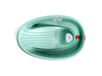 BEABA by OKBaby, Onda Baby Bath, Ergonomic Multi-Position tub for Infants and Babies up to 12 Months, Integrated Water Thermometer, Made in Italy, Turquoise