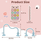 High Chair Suction Toys Baby Teething Chew - Baby Teething Toys Silicone Teethers Table Toys, Food Grade Silicon for 6 12 18 Months (BeigeRPink)