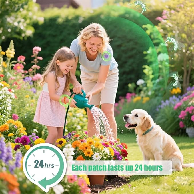 Mosquito Repellent Stickers, 360 Pack for Kids & Adults, Outdoor/Indoor, Natural Plant-Based, 6 Mosquito Bracelets Included