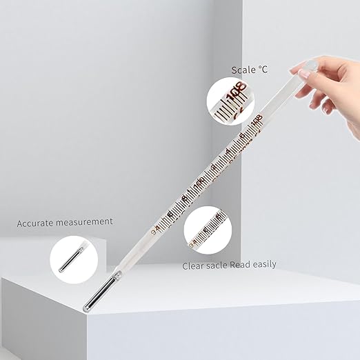 ℉ Oral Thermometer for Adults and Kids 2PCS - Glass Thermometer for Rectal Temperature - Accurate Easy Reading - AiBi TECH