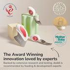 doddl Toddler Utensils, Ergonomic Fork Spoon and Knife Set for Self Feeding, Stainless Steel Silverware for 1-3 Year Olds, BPA Free, Dishwasher Safe (Magenta)