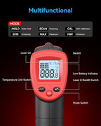 Wintact Infrared Thermometer Temperature Gun -58℉ to 1094℉, Digital IR Heat Surface Temp Gun, Non-Contact Laser Thermal Gun for Cooking Food, BBQ, Pizza Oven, Grill, Griddle Accessories