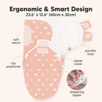 Baby Swaddle Sleep Sacks with Zipper - 3-Pack Swaddles for Newborns 3-6 Months, Infant, Baby Girls, Boys, Soft & Durable Newborn Sleep Sack, Easy Diaper Change Swaddling Blanket (Butterflies, L)