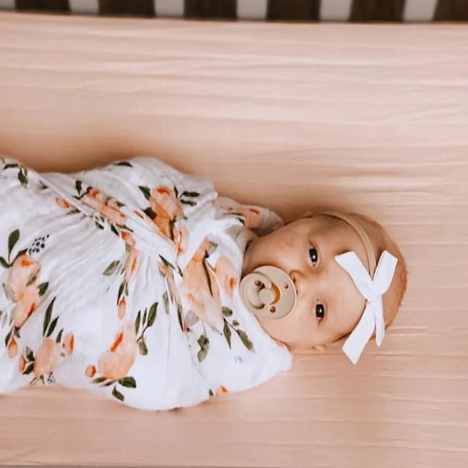 New LU Light Pink Playful Print Crib Sheet