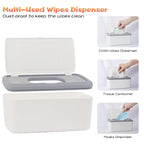 54 Packs Flannel Cloth Baby Wipes with Dispenser, Reusable Natural Skin-Friendly Baby Wipes, Body Face Hand Washcloth Essential for Cloth Diapers 8x8 inch