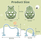 Baby High Chair Suction Toys Teething Chew - Baby Table Toys, Teething Toys Silicone Teethers, Food Grade Silicon for 6 12 18 Months (Green Blue)