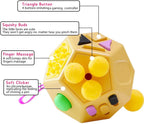 12 Sided Cube Toys,Fidget Toys Relief Stress and Anxiety Depression Anti for Kids and Adults with ADD, ADHD, OCD, Autism (Yellow, Normal)