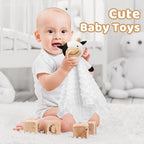 Pro Goleem Cow Security Blanket Soft Loveys for Babies for Boys and Girls Newborn Lovie Infant Blankie Cow Baby Stuff Baby Snuggle Toy Stuffed Animal Baby Gifts 16 Inch