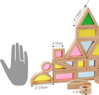 Rainbow Acrylic Stacking Blocks - 24PCS Montessori Toy & Decor for Toddler Gift for Endless Fun!