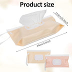 Baby Wipe Holder, 2 Pack Refillable Wipes Dispenser Portable Baby Wipe Case Waterproof Baby Wipe Container Travel Baby Wipes Container Reusable Wet Wipes Pouch for Diaper(Blush Pink & Cream)