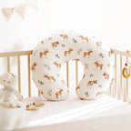 GRSSDER Reversible Nursing Pillow Cover, Ultra Soft Stretchy Minky Removable Nursing Covers Fitted for Breastfeeding Pillows Snug and Safe, Elk