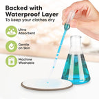 Organic Nursing Pads - 14 Washable Viscose Derived from Bamboo Breastfeeding Pads, Wash Bag, Reusable Breast Pads for Breastfeeding, Nipple Pads for Breastfeeding Essentials(Coffee, L 4.8")