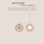 Wooden Growth Chart Markers for Kids Height Measurement, Woodland Shapes.