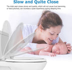 Elongated Toilet Seat With Toddler Seat,PP Material Family Toilet Seat Cover with Adult and Toddler Seat, Soft Close Design, Easy to Clean, Safe for Home Kids Potty Training