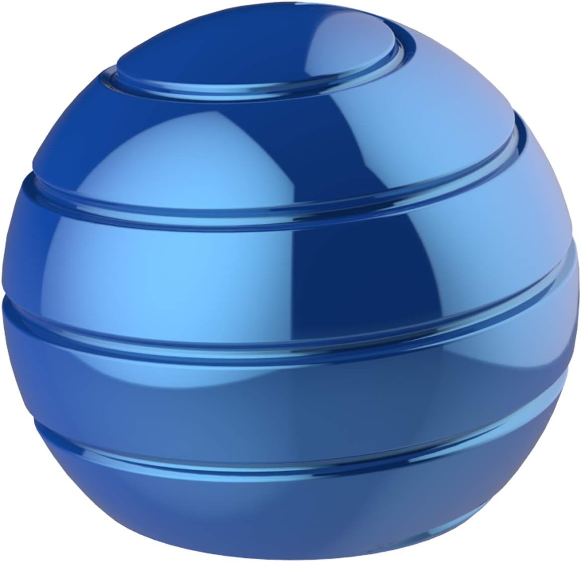 Kinetic Spinner Desk Toy, 2.17'' Giant Kinetic Stree Relief Desk Toy Ball, Office Fidget Toys for Desk Adults, Illusion Desk Ball (55MM, Blue)