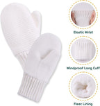 Basic Winter Baby Beanie Gloves Boys Girls Knitted Hat Pompom Kids Earflap Hats Warm Infant Toddler Beanie Mittens Set