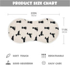 1 Pack Muslin Burp Cloths Dogs Beige Cotton Baby Burp Cloths Extra Absorbent and Soft Thick Burping Cloth for Newborn Babies 22x11 Inch