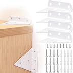 Furniture Anchors for Baby Proofing Heavy Duty Bracket Drywall Anchors Securing 1000 lbs Multiple Installation Options Keep Baby Pet Safety from Falling Furniture 4 Pack White Wall Anchors